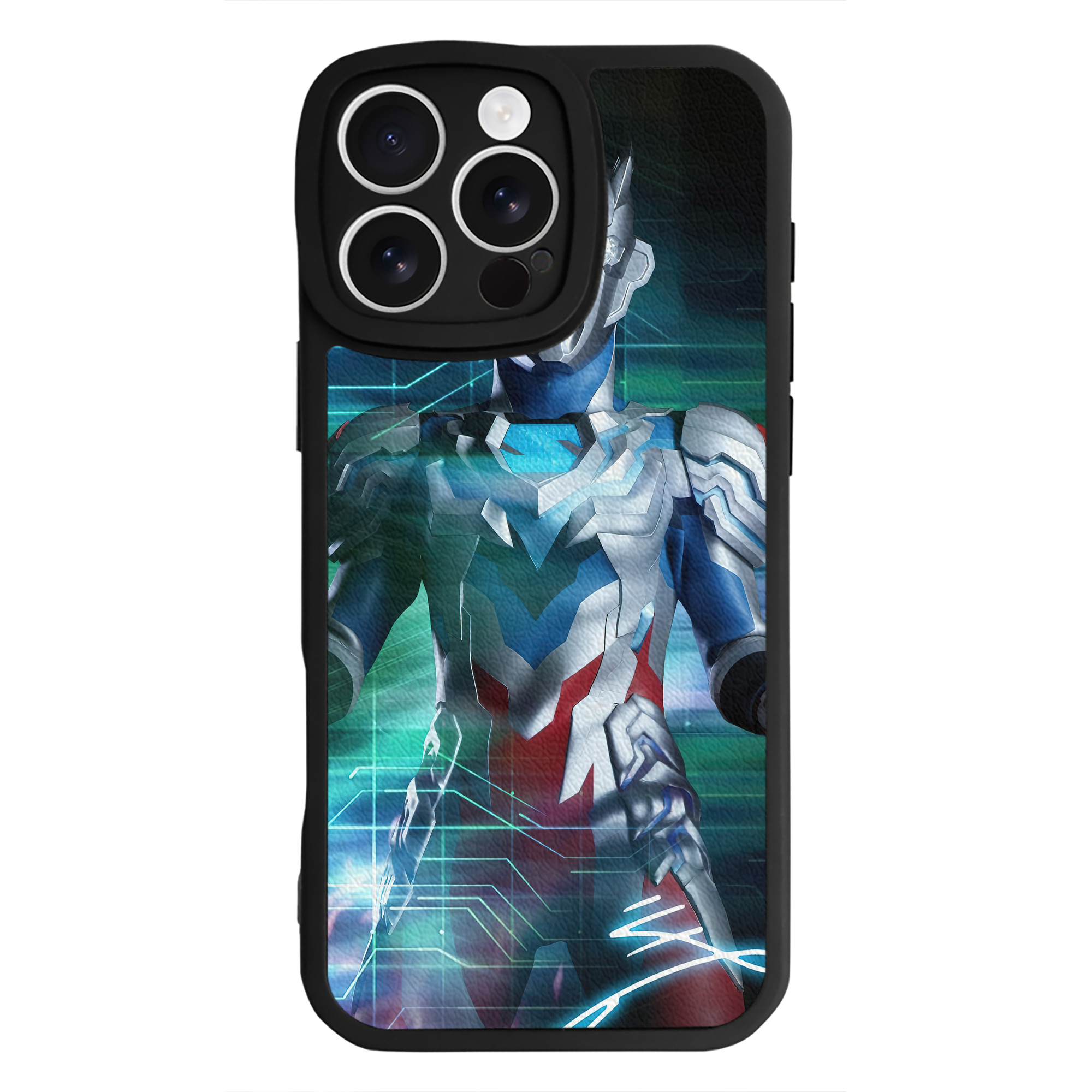 （画像用） ウルトラマン Ultraman 【iPhone 16シリーズ対応】シリコンスマホケース（レザー調） 材質：シリコン
